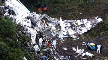 La aeronave donde viajaba el equipo del Chapecoense se estrelló el 28 de noviembre de 2016
