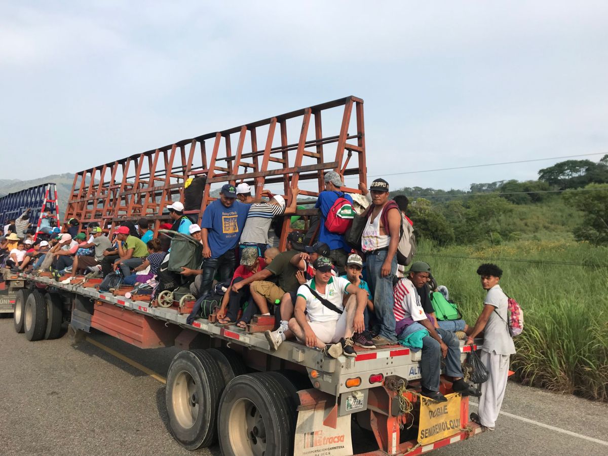 Los migrantes están cruzando ahora el estado mexicano de Chiapas.