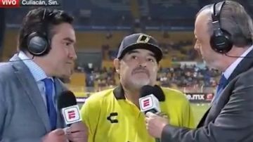 Diego Armando Maradona en su peculiar entrevista con ESPN.