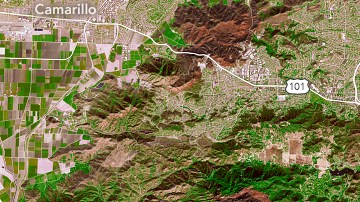 La cicatriz dejada por el incendio Woolsey es visible desde el espacio.