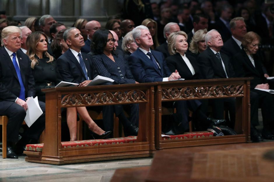Funeral De George H W Bush Las Tensiones Detrás De La Histórica Foto De Cuatro Presidentes De