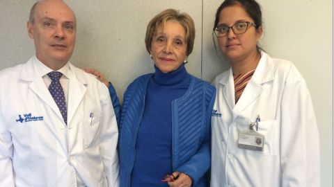 María José del Valle (c) ha sido operada de cáncer de páncreas en Barcelona.