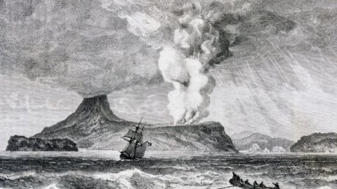 La erupción del Krakatoa es una de las más fuertes de las que se tenga registro.