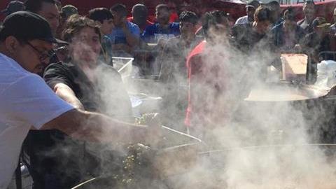 Compartieron el alimento con los centroamericanos.