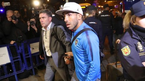 Carlos Tevez, delantero del Boca Juniors a su llegada a Madrid.