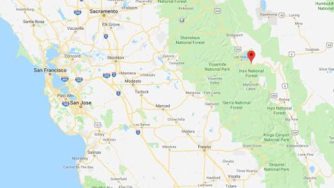 El mapa muestra una localización aproximada del lugar donde ocurrió el temblor.