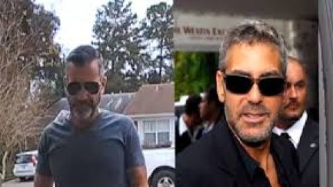 Doble de George Clooney roba un paquete.