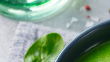 sopa verde de espinacas