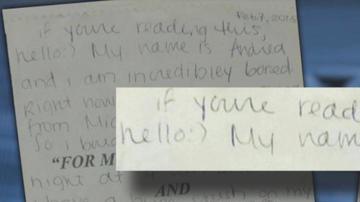 Carta encontrada en un avión que pudo acabar en amor.