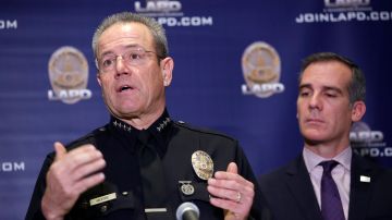 El jefe del LAPD, Michel Moore deja su posición. (Aurelia Ventura/La Opinion)