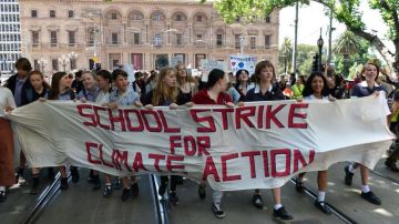 Protesta para combatir el cambio climático en Australia.