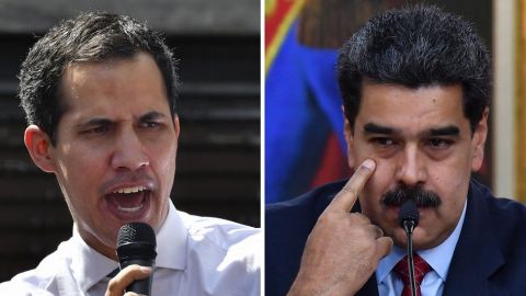 Juan Guaidó y Nicolás Maduro.