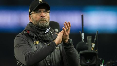 El mánager del Liverpool, Jürgen Klopp al final del partido contra el Wolverhampton..