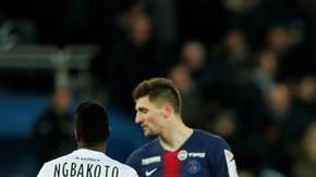 Jugadores del Guingamp celebran su triunfo 2-1 sobre el París Saint-Germain en la Copa de Francia.