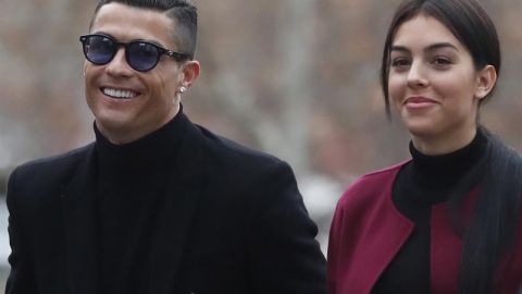 Cristiano Ronaldo llegó acompañado de su pareja, Georgina Rodríguez