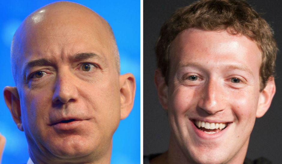Jeff Bezos y Mark Zuckerberg