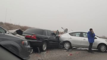 Imagen del accidente sobre la autopista 15.