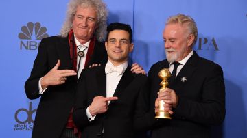 En la imagen Rami Malek, protagonista de "Bohemian Rhapsody" en los Golden Globe.