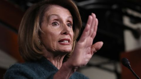 Nancy Pelosi durante su rueda de prensa semanal, en Washington.