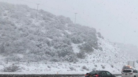Nieve y lluvia en el sur de California.