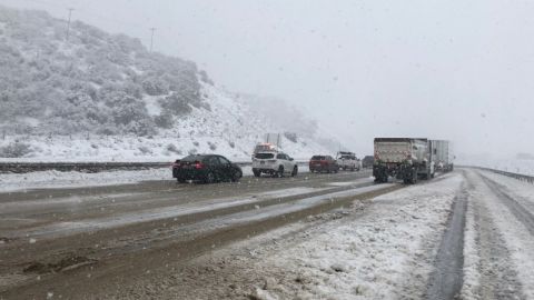 Nieve y lluvia en el sur de California.