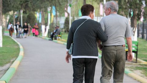 Pareja de personas de la tercera edad