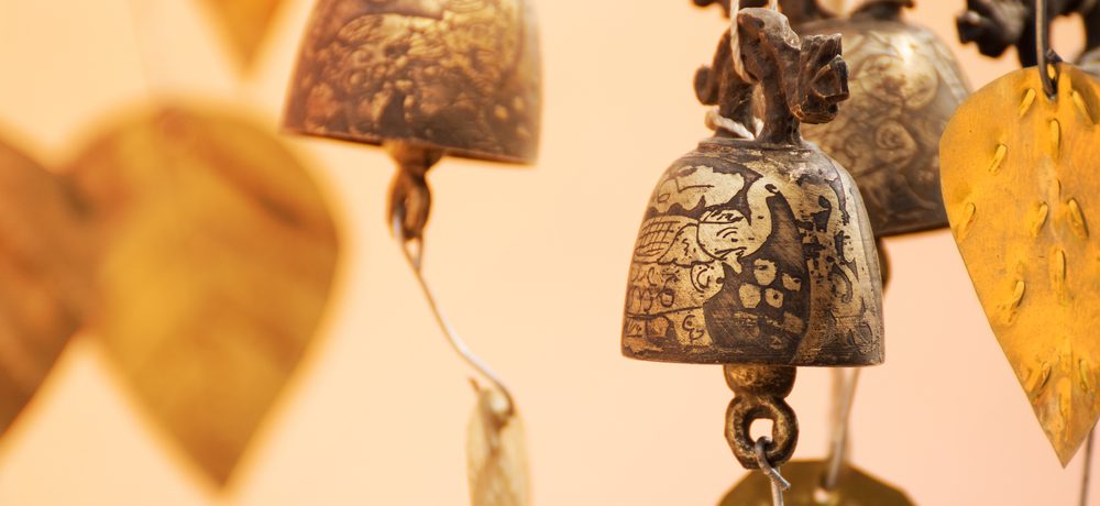 Healifty 11 Piezas Vintage Feng Shui Metal Antiguo Campana Campana de Viento Fortuna Cascabel para decoración 