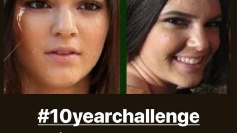 Kendall Jenner con su #10yearschallagen.
