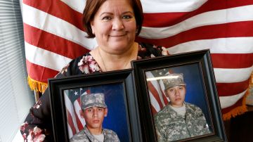 02/27/19 /LOS ANGELES/Immigrant Benita Lopez discusses her immigration status. Benita shows off family photographs of her children, Army officer Elizabeth Cortes, and Sheriff officer Michael Cortez.  (Aurelia Ventura/La Opinion)