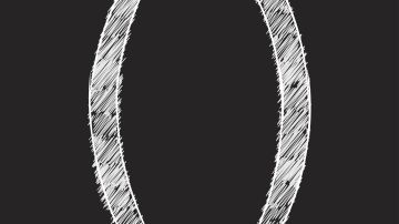 round brackets, Parentheses sketch on black background
