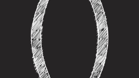 round brackets, Parentheses sketch on black background