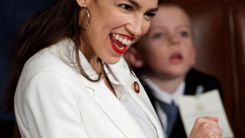 Ocasio-Cortez en el inicio del 116º Congreso estadounidense en el Capitolio federal.