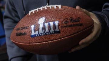 El balón de la marca Wilson con el que se jugará el Super Bowl LIII.
