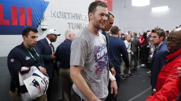 Tom Brady no encontró su jersey en su casillero al final del Super Bowl LIII.