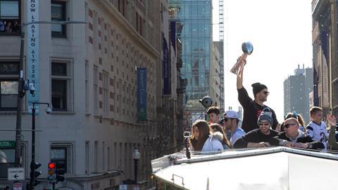 Tom Brady fue uno de loas más vitoreados durante el desfile