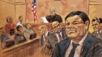 Los dibujos de la Corte no revelaron el rostro del jurado.