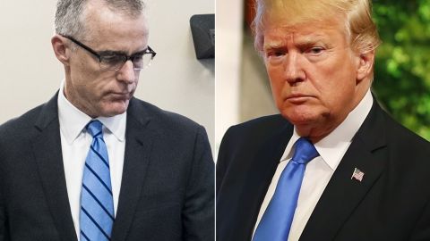 Andrew GMcCabe y Donald Trump.