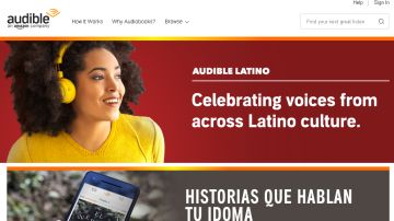 Captura de pantalla de Audible Latino de Amazon.