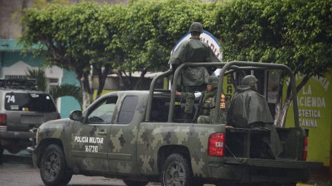 Military police patrols in Escuinapa, Sinaloa state, Mexico, on October 23, 2018, before the arrival of Hurricane Willa. - Mexico braced Tuesday for the impact of Hurricane Willa as the Category 3 storm barreled toward its Pacific Coast with what forecasters warned would be potentially deadly force. (Photo by ALFREDO ESTRELLA / AFP)        (Photo credit should read ALFREDO ESTRELLA/AFP/Getty Images)