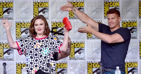 David Boreanaz junto a Emily Deschanel, los protagonistas de "Bones".