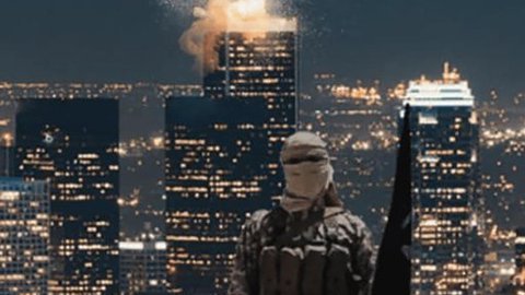 Esta es la imagen terrorista que ha aparecido en las redes sociales. (@FoxLA)