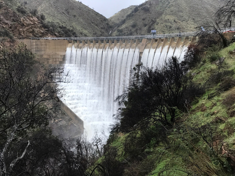 El distrito del Agua de Montecito reportó el pasado 3 de febrero que la Presa Juncal vertió sus aguas por primera vez desde 2011.
