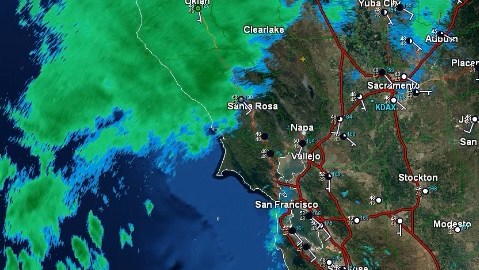 La lluvia se presentará desde el lunes en el norte de California, llegando a la zona de Los Ángeles a partir del martes.