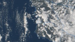 Imágenes satelitales de la tormenta que impactó al sur de California el 21 de febrero del 2019.