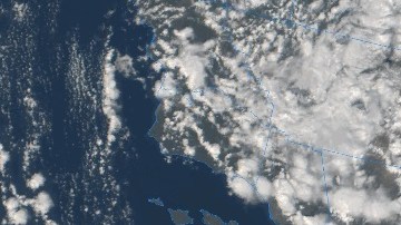 Imágenes satelitales de la tormenta que impactó al sur de California el 21 de febrero del 2019.