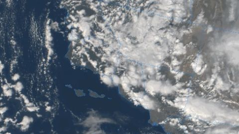 Imágenes satelitales de la tormenta que impactó al sur de California el 21 de febrero del 2019.