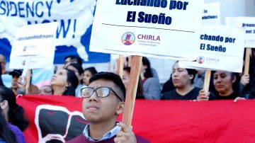 03/12/19 /LOS ANGELES/17 year old Bryan joined immigrant rights advocates during a news conference and rally in support of the Dream and Promise Act, immigration reform legislation by Rep. Lucille Roybal Allard. D Los Angeles.  (Aurelia Ventura/La Opinion)