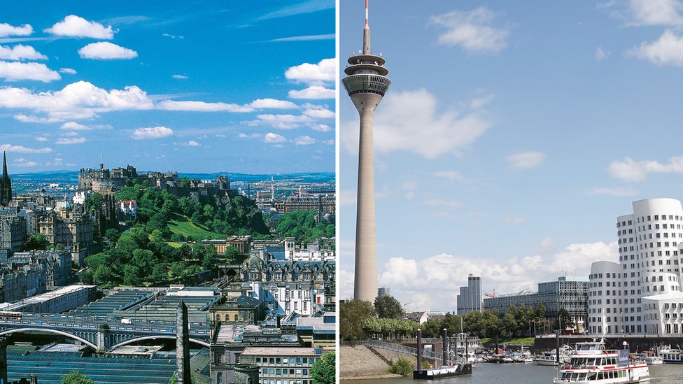 ¿Edimburgo o Düsseldorf? ¿Encuentras la diferencia?