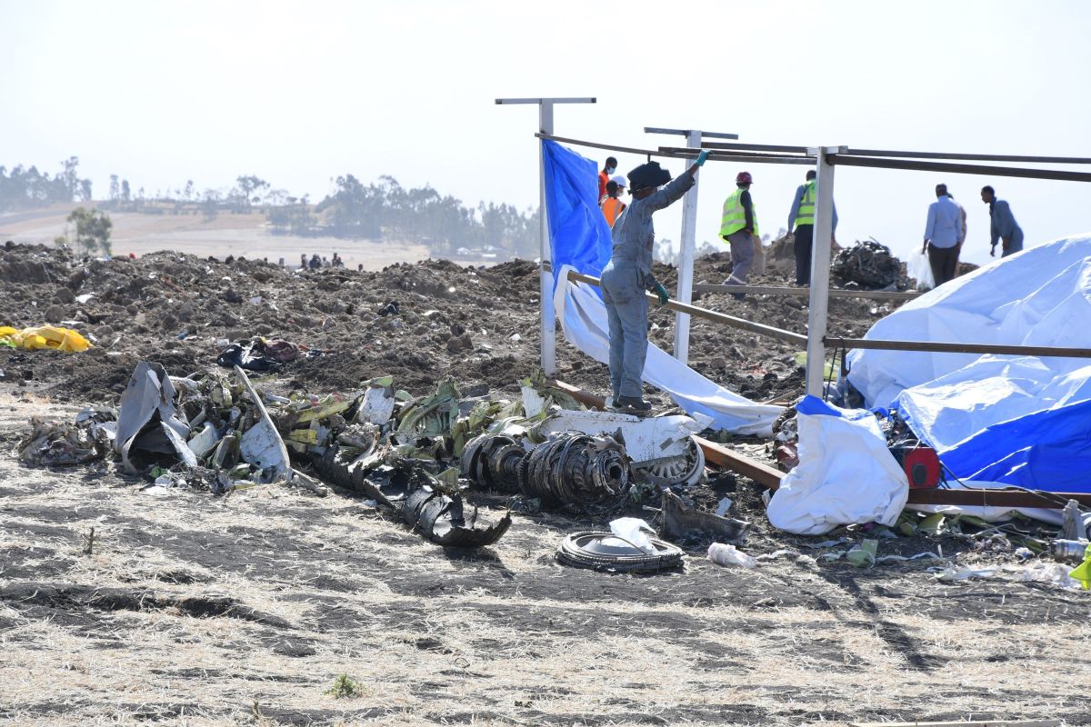 Murieron 157 personas en el Boeing 737 Max de Ethiopian Airlines.
