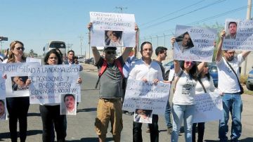 Periodistas protestan en Sonora.